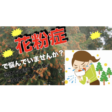 花粉症でお悩みのあなたへ　整体で改善できます！久留米市荒木町のやるまる整体院へ